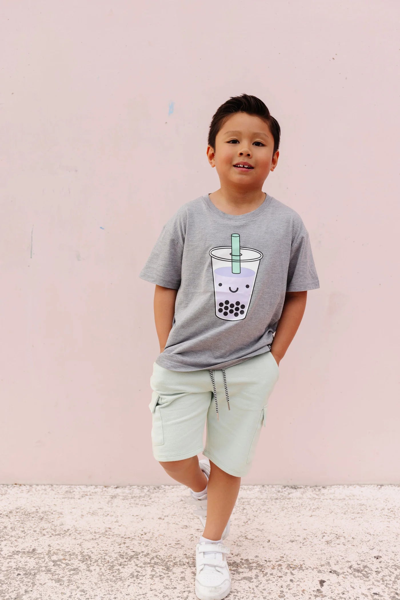 Whistle & Flute Organic Cotton Drawstring Cargo Shorts || Mint