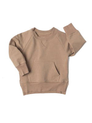 Pocket Pullover || Moss, Taupe, and Charcoal