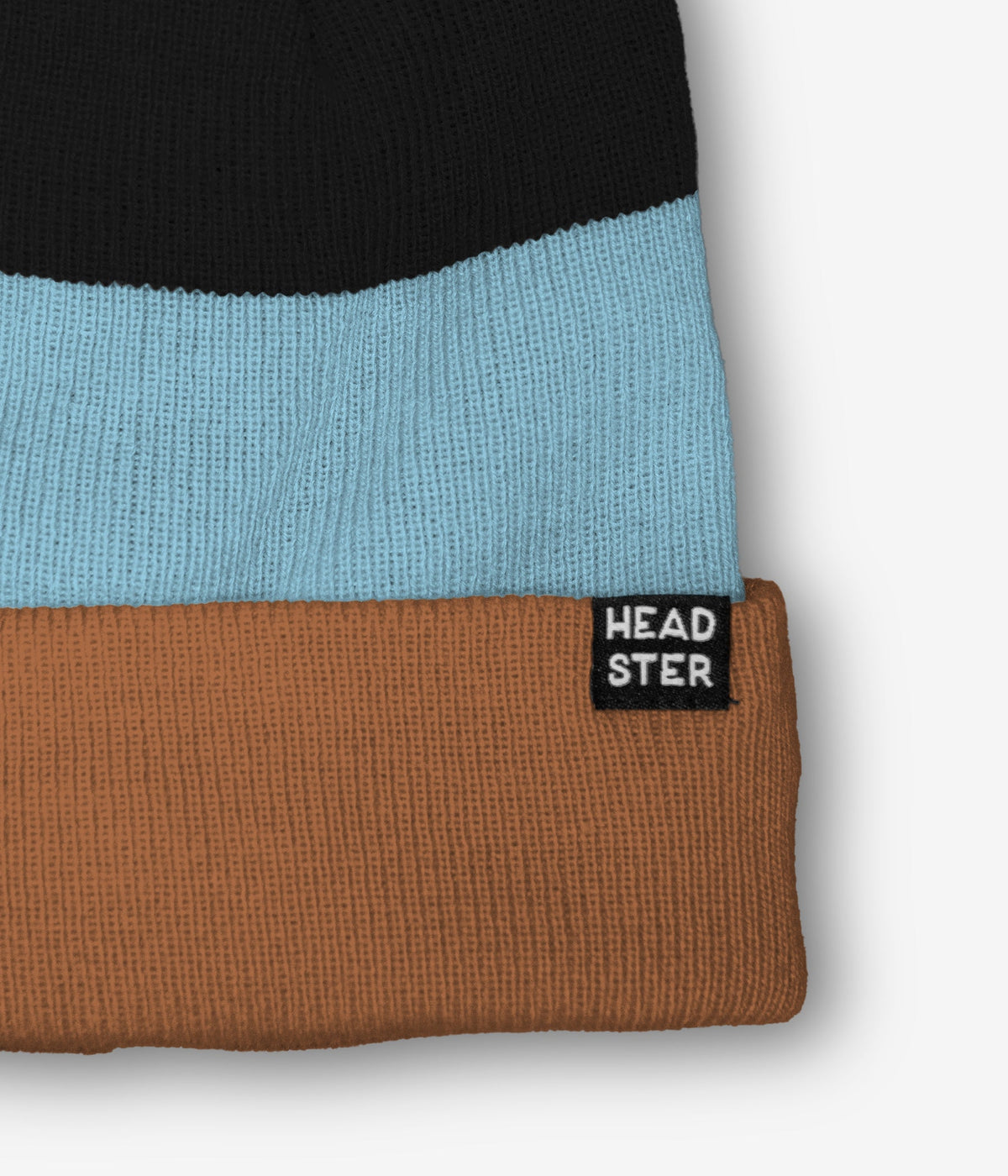 Headster Tricolor Beanie Lined with Fleece || Mudstone