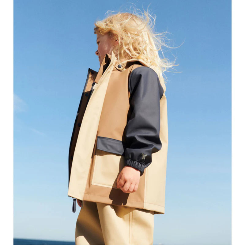 Wheat Kids Rainwear Otu Jacket || White Pepper