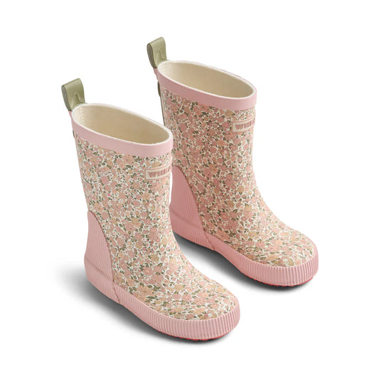 Wheat Kids Rubber Boot Welly || Ivory Flower Meadow