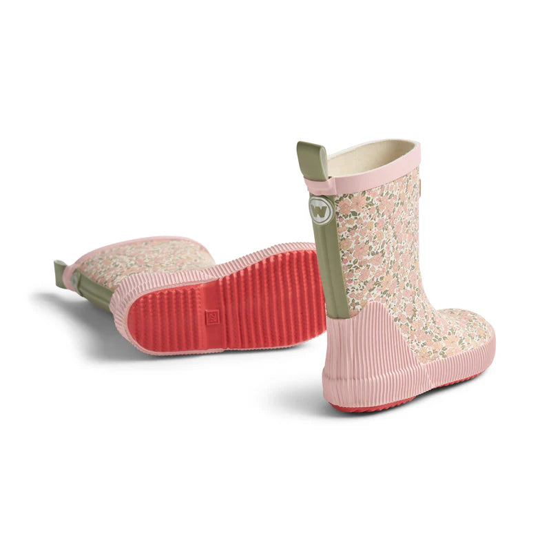 Wheat Kids Rubber Boot Welly || Ivory Flower Meadow