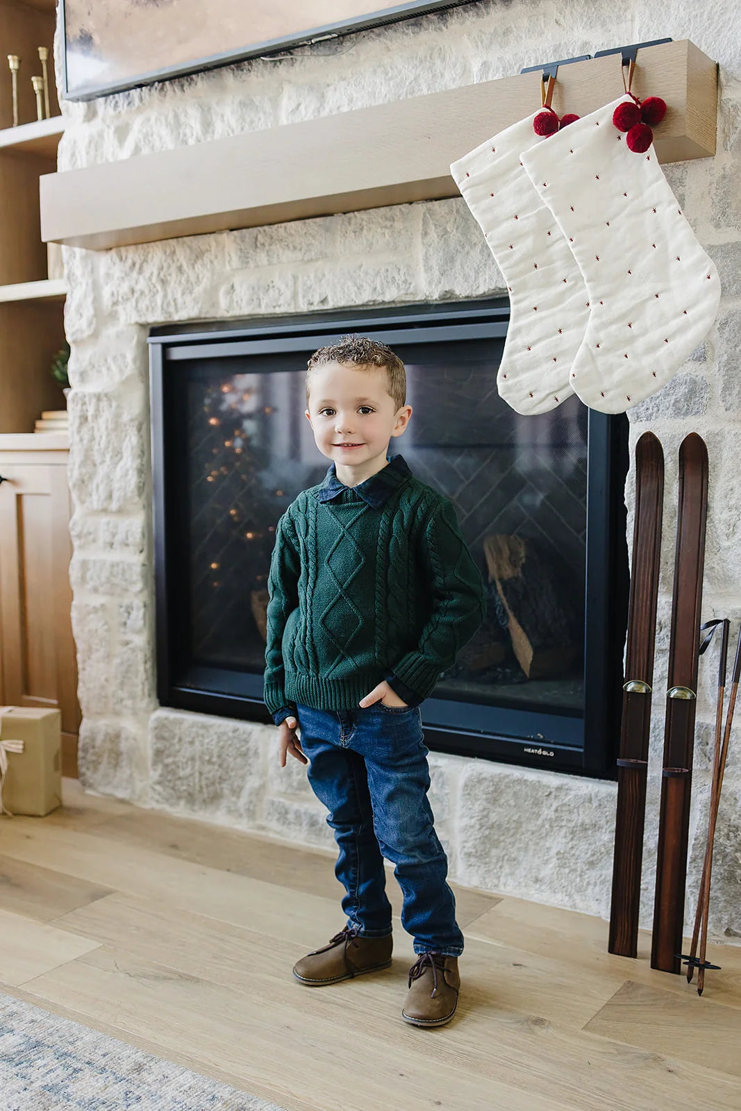 Mebie Baby Green Cable Knit Sweater