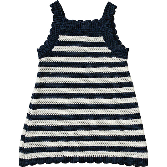 Mebie Baby Navy Stripe Knit Tank Dress