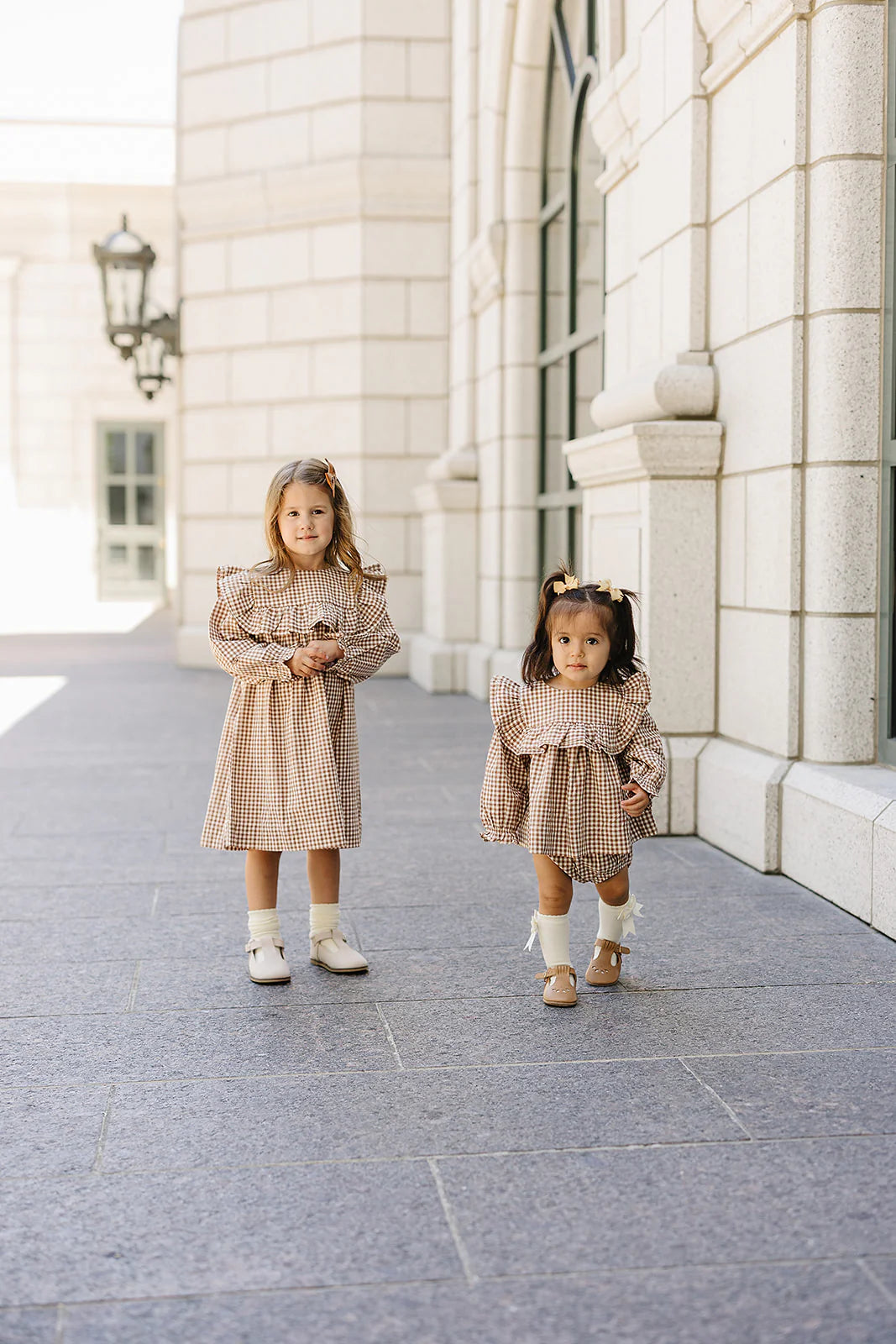 Mebie Baby Gingham Ruffle Dress