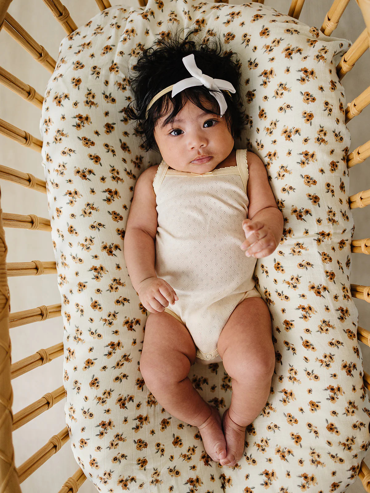 Mebie Baby Pointelle Tank Bodysuit || Yellow