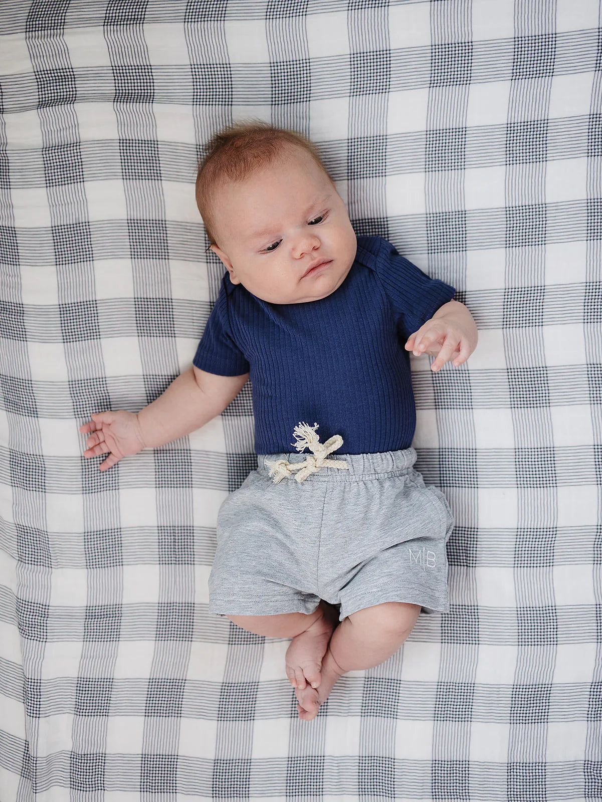 Mebie Baby Pocket Cotton Shorts || Grey