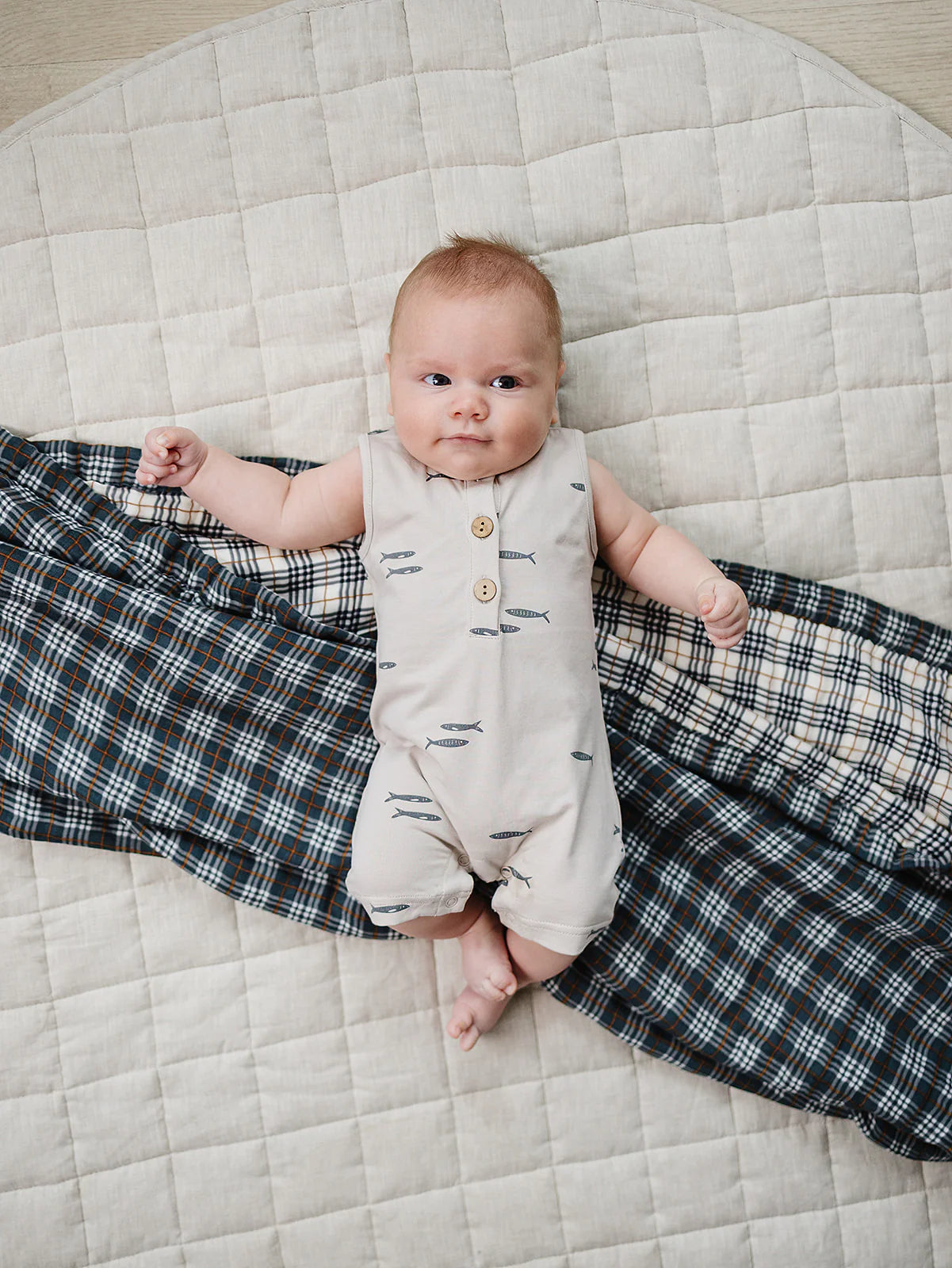 Mebie Baby Fish Short Romper