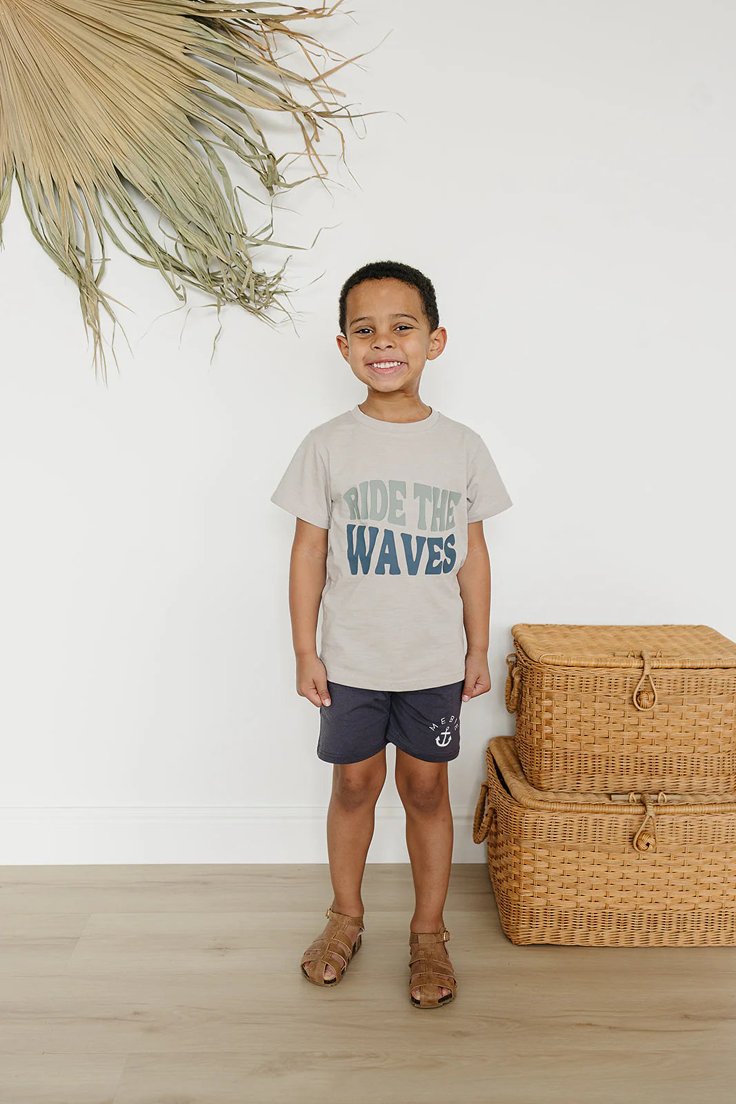 Mebie Baby Slate Pocket Cotton Shorts