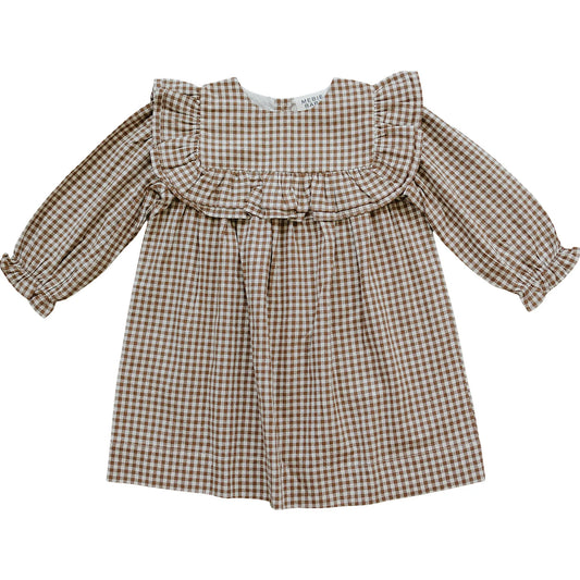 Mebie Baby Gingham Ruffle Dress