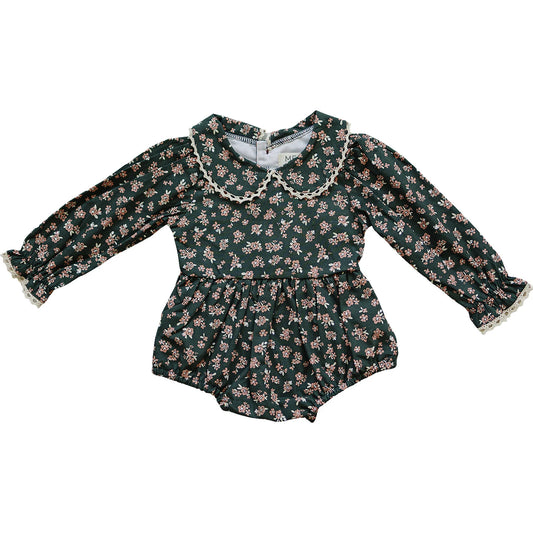 Mebie Baby Olive Bloom Bubble Romper