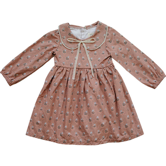 Mebie Baby Vintage Pink Floral Dress