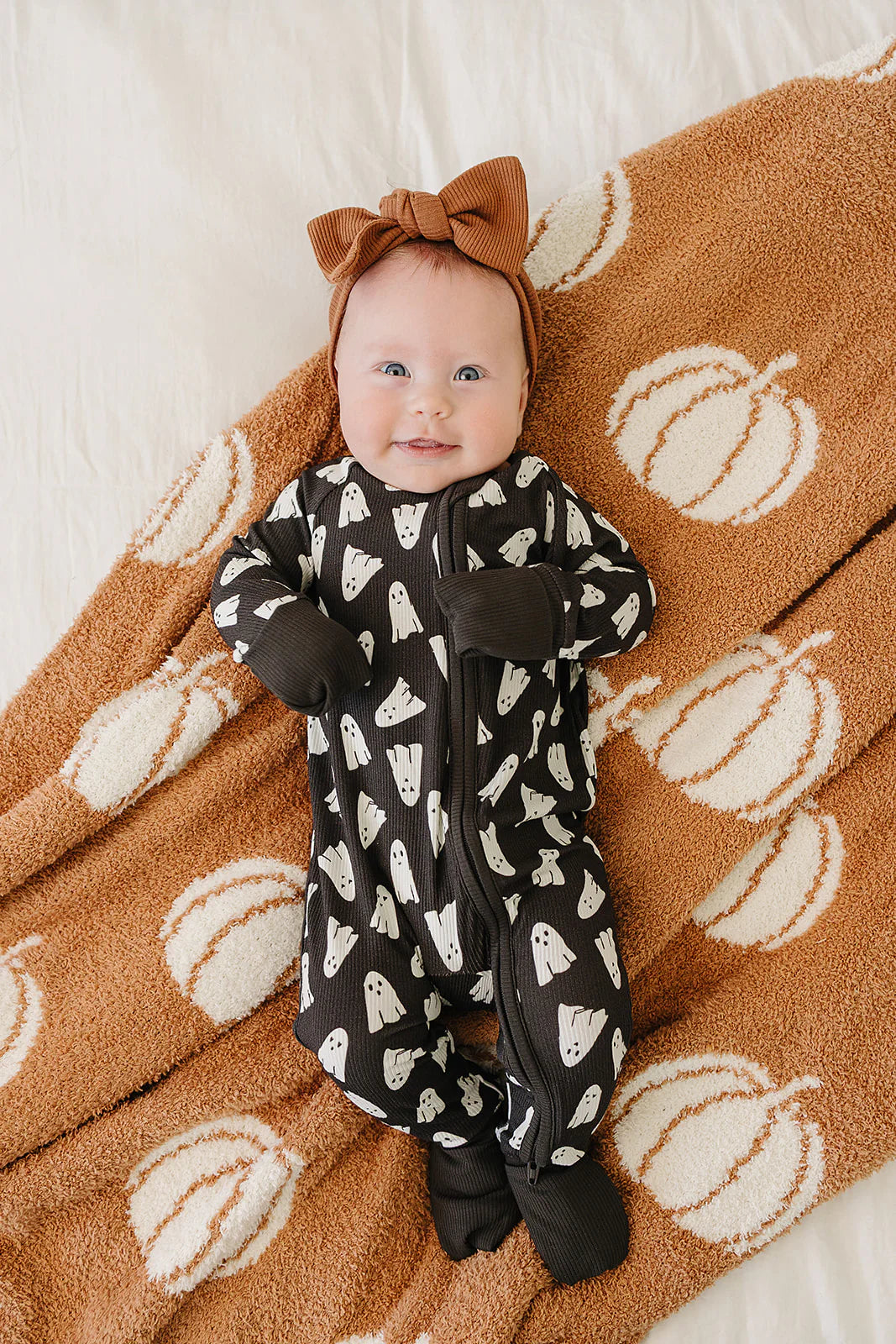 Mebie Baby Plush Adult Blanket || Pumpkin