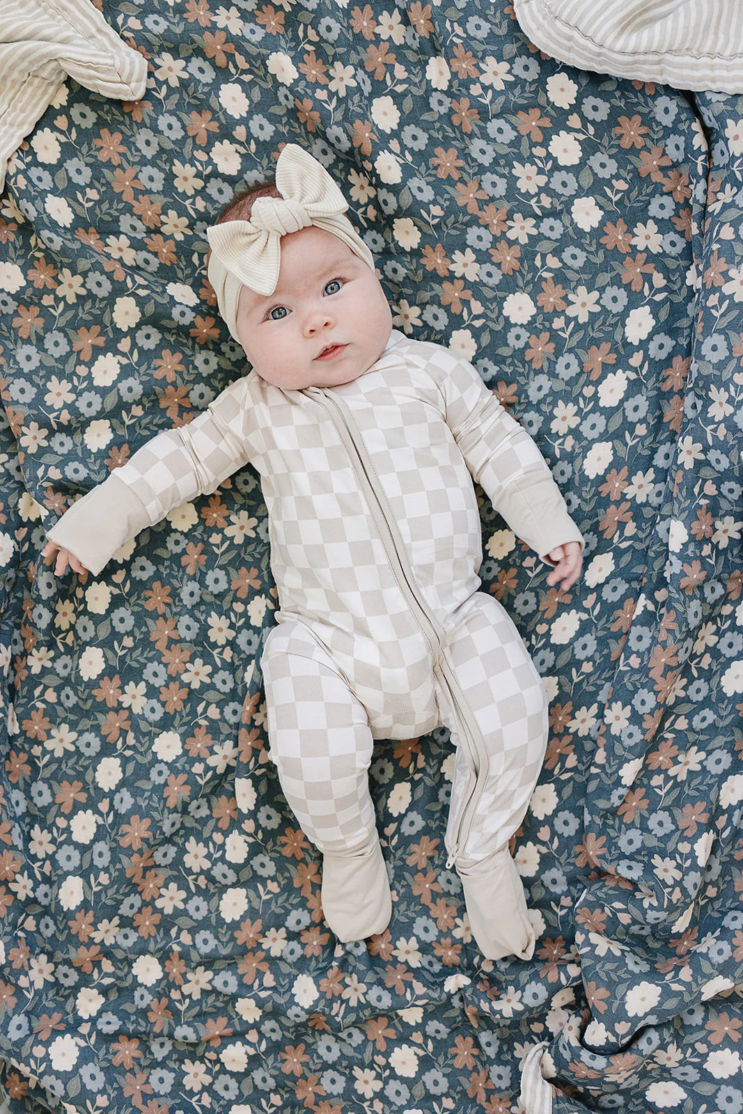 Mebie Baby Bamboo Head Wrap || Cream Ribbed