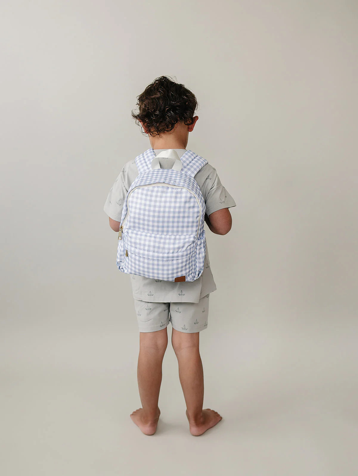 Mebie Baby Mini Backpack || Blue Gingham