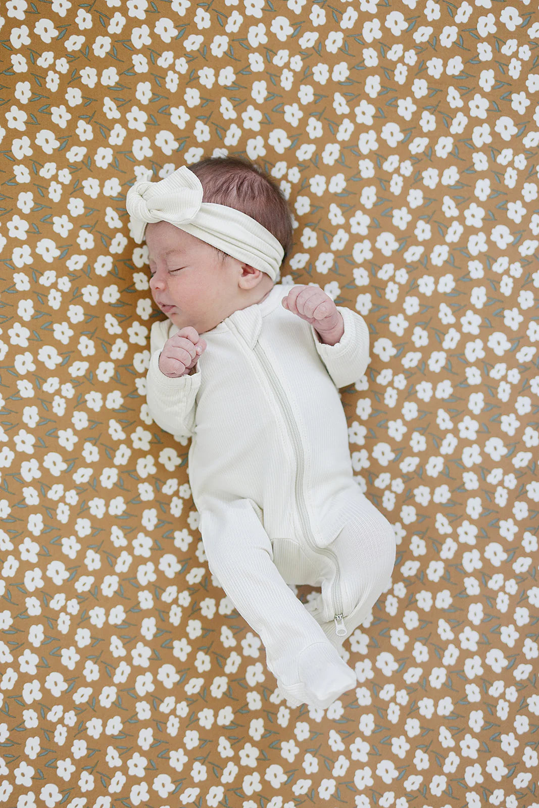 Mebie Baby Bamboo Head Wrap || Cream Ribbed