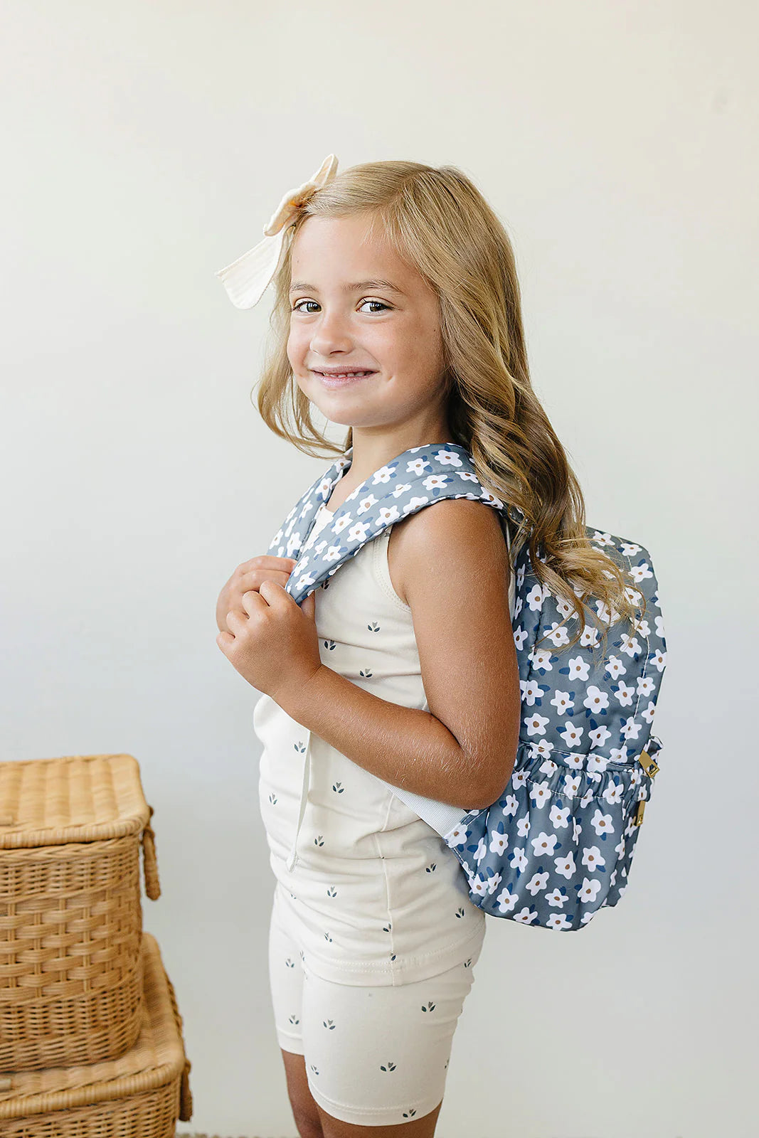 Mebie Baby Mini Backpack || Green Floral