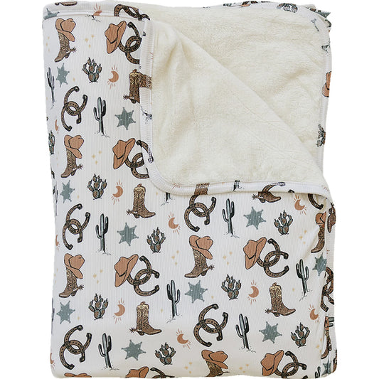 Mebie Baby Bamboo Fleece Quilt || Outlaw Cowboy