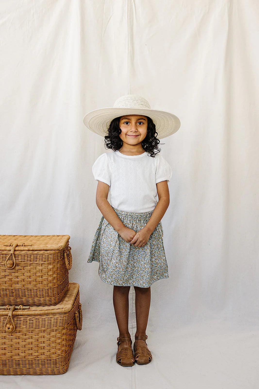 Mebie Baby White Pointelle Tee