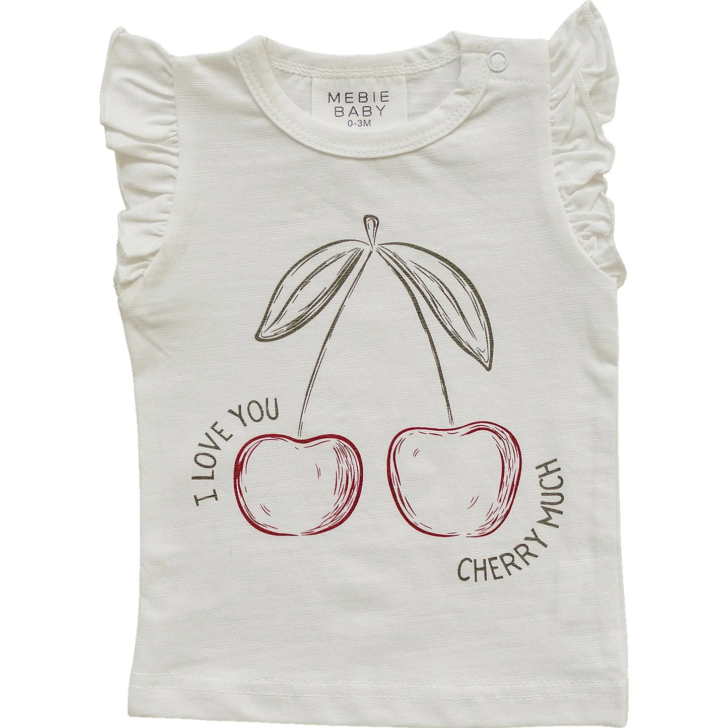 Mebie Baby Cherry Ruffle Tee