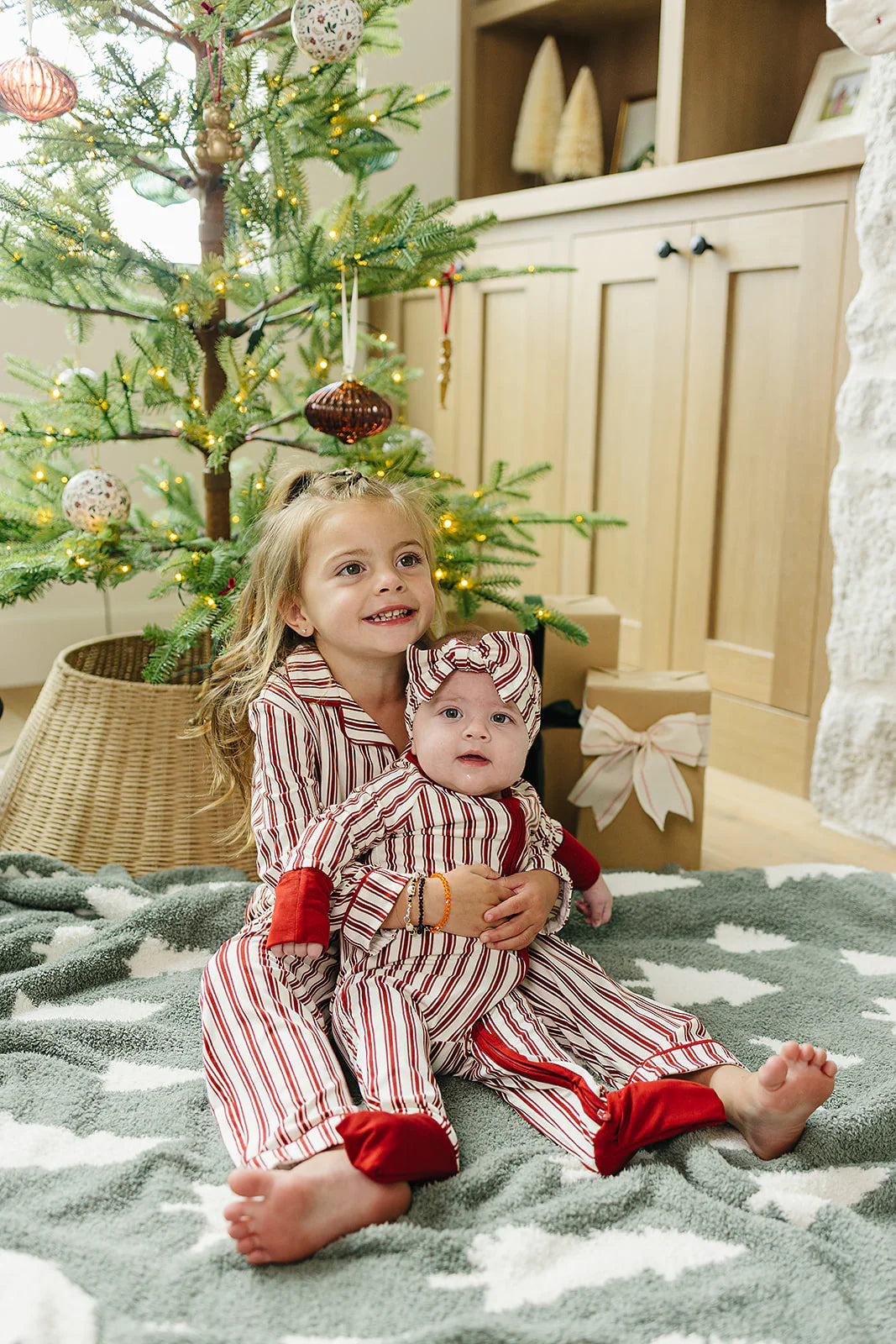 Mebie Baby Red Stripes Bamboo Zipper