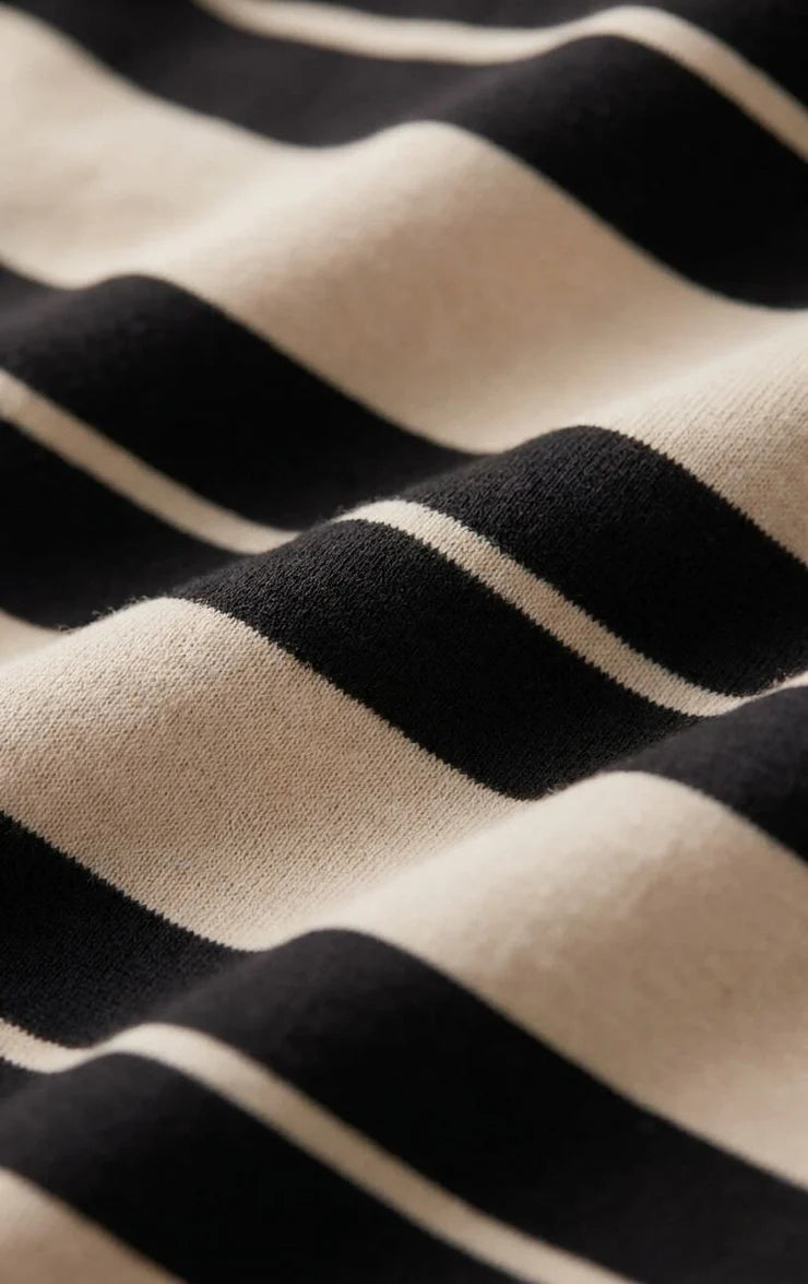 Z SUPPLY Gail Striped Midi Skirt || Ash Black