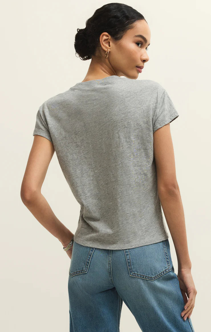 Z Supply Modern Slub Tee || Heather Grey