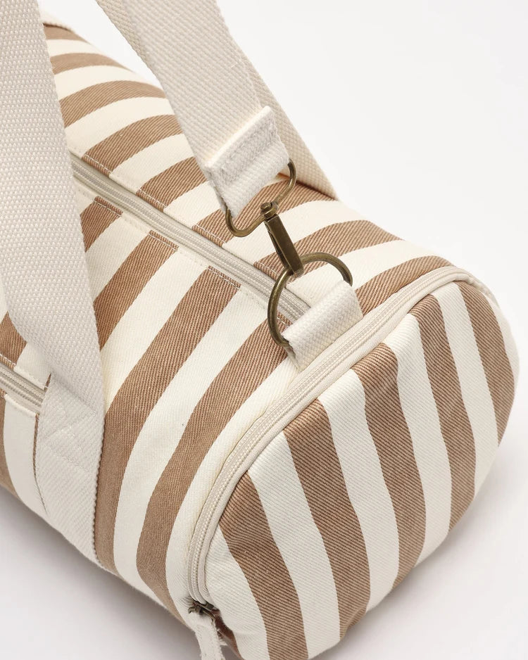 Rylee + Cru Duffle Bag || Fawn Pinstripe