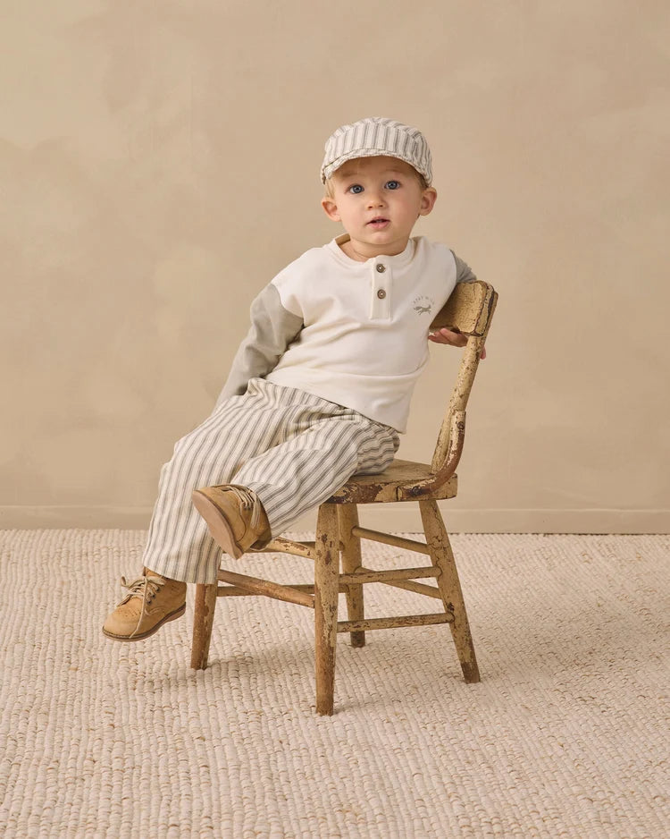 Quincy Mae Long Sleeve Henley Tee || Laurel
