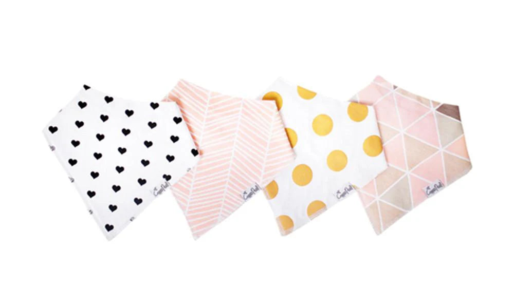 Copper Pearl Baby Bandana Bibs || Blush