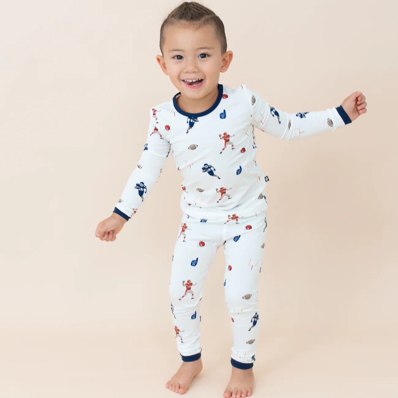 Kyte Baby Long Sleeve Pajamas || Football