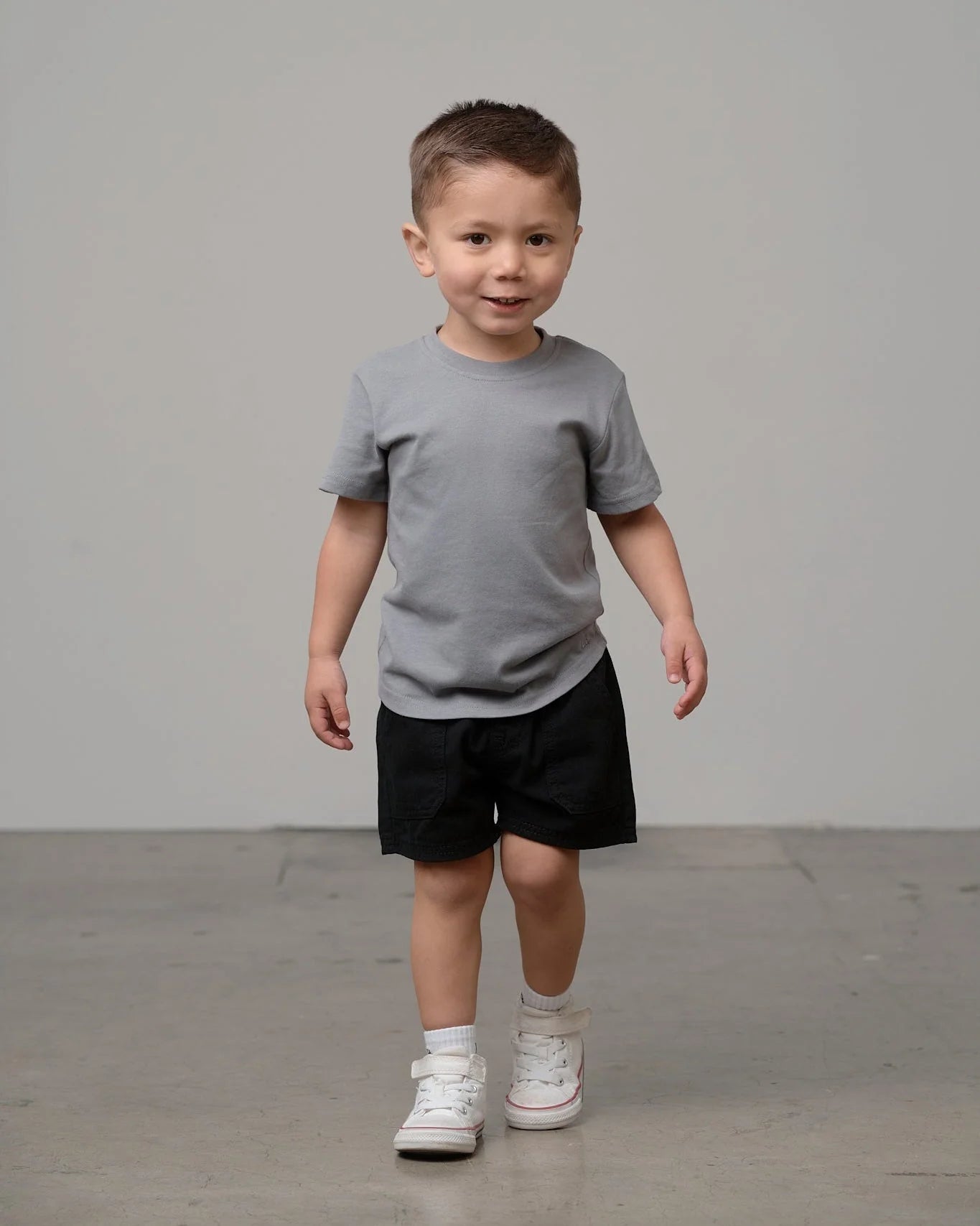 Little Bipsy Cotton Twill Shorts || Black