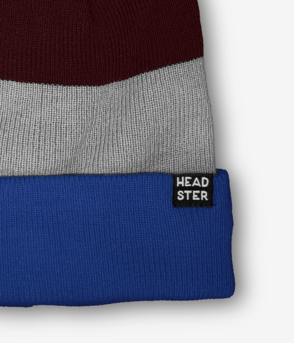 Headster Tricolor Beanie lined with Fleece || Royal
