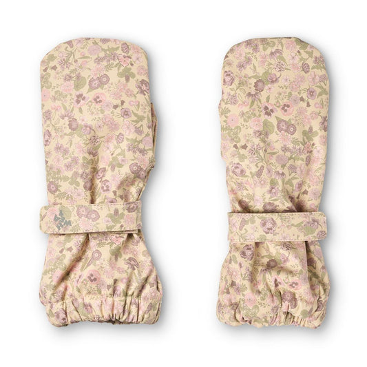 Wheat Kids Rain Mittens || Rose Flower Field