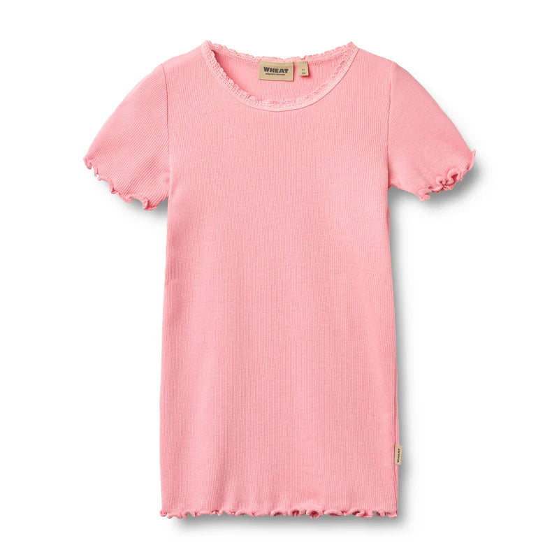 Wheat Kids Rib T-Shirt Katie || Bubblegum