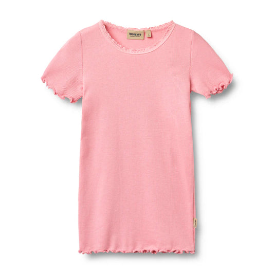 Wheat Kids Rib T-Shirt Katie || Bubblegum