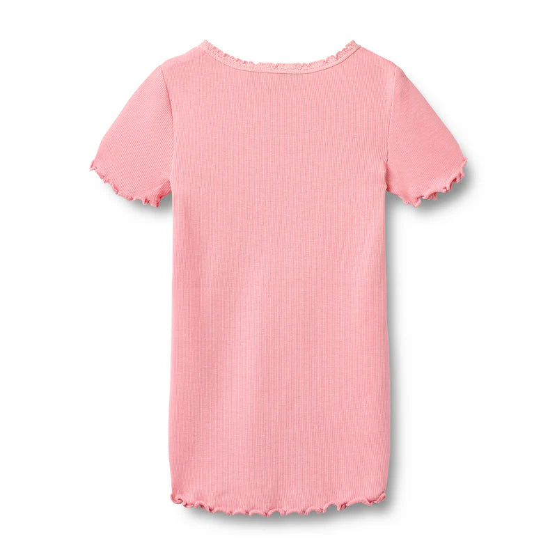 Wheat Kids Rib T-Shirt Katie || Bubblegum