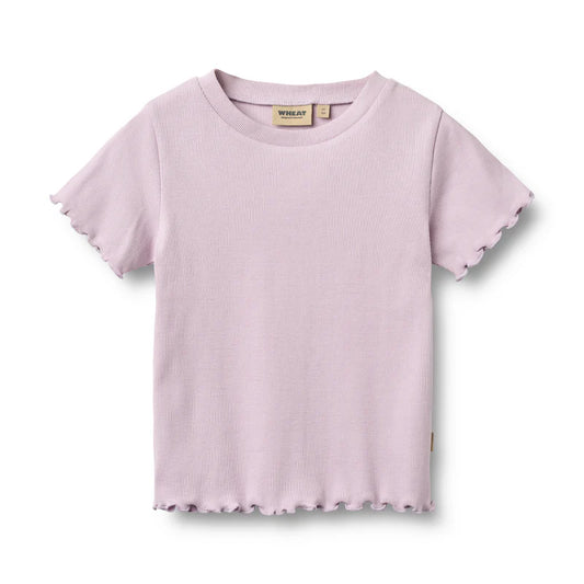 Wheat Kids Rib T-Shirt Alicia || Lavender