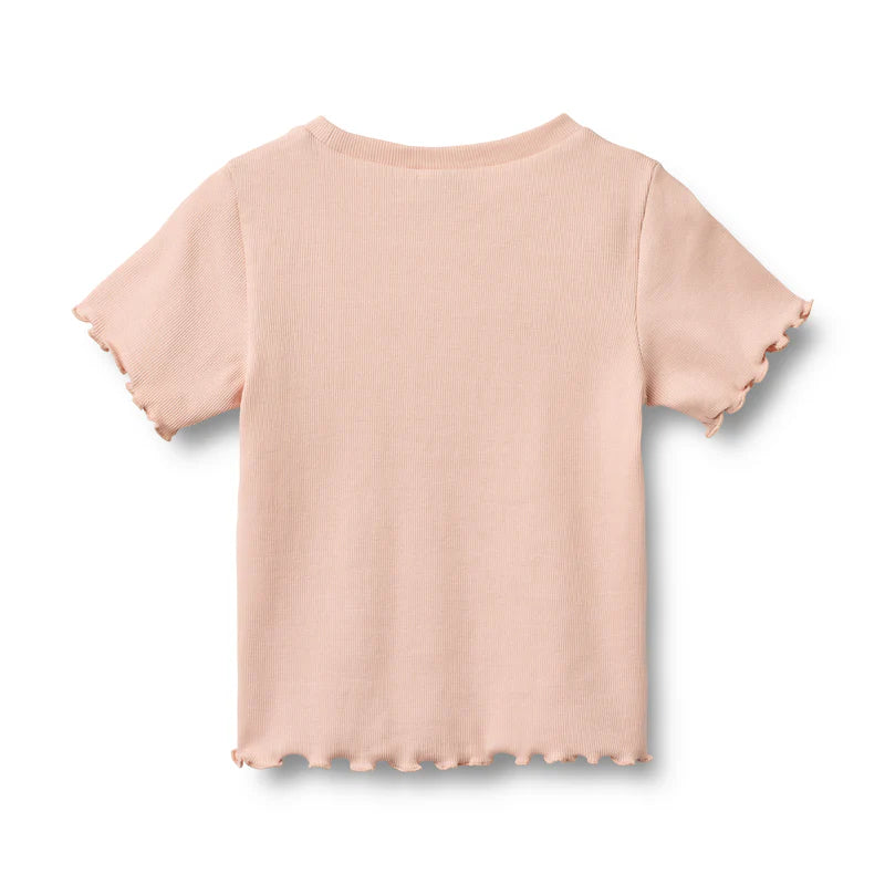 Wheat Kids Rib T-shirt || Powder