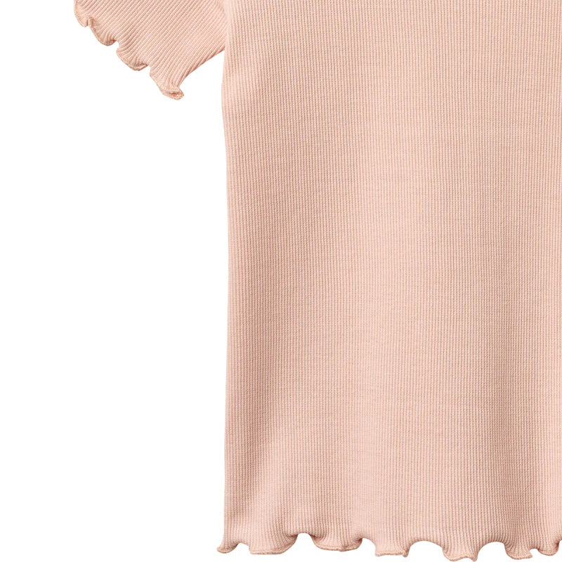 Wheat Kids Rib T-shirt || Powder