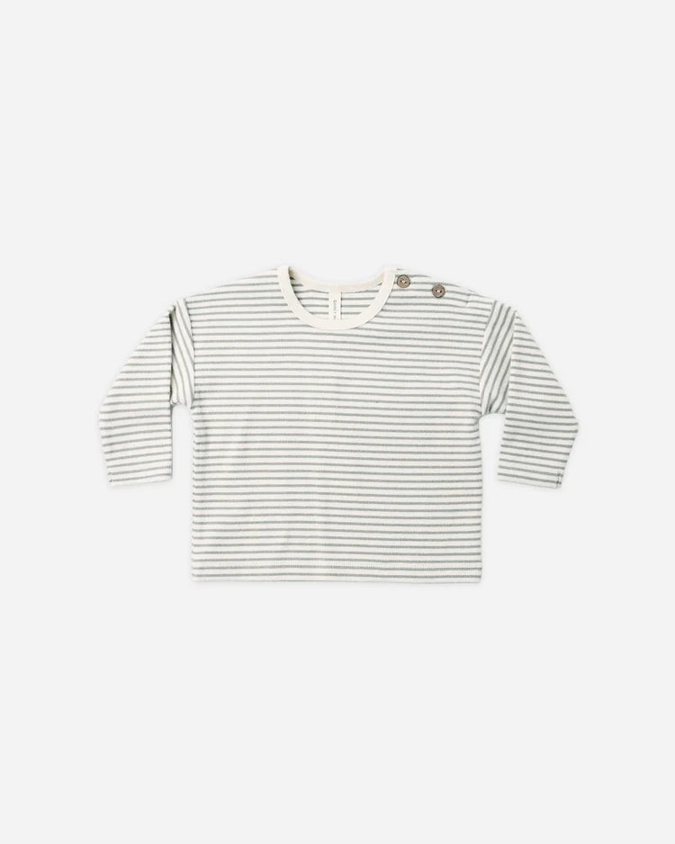 Quincy Mae Long Sleeve Tee || Laurel Microstripe