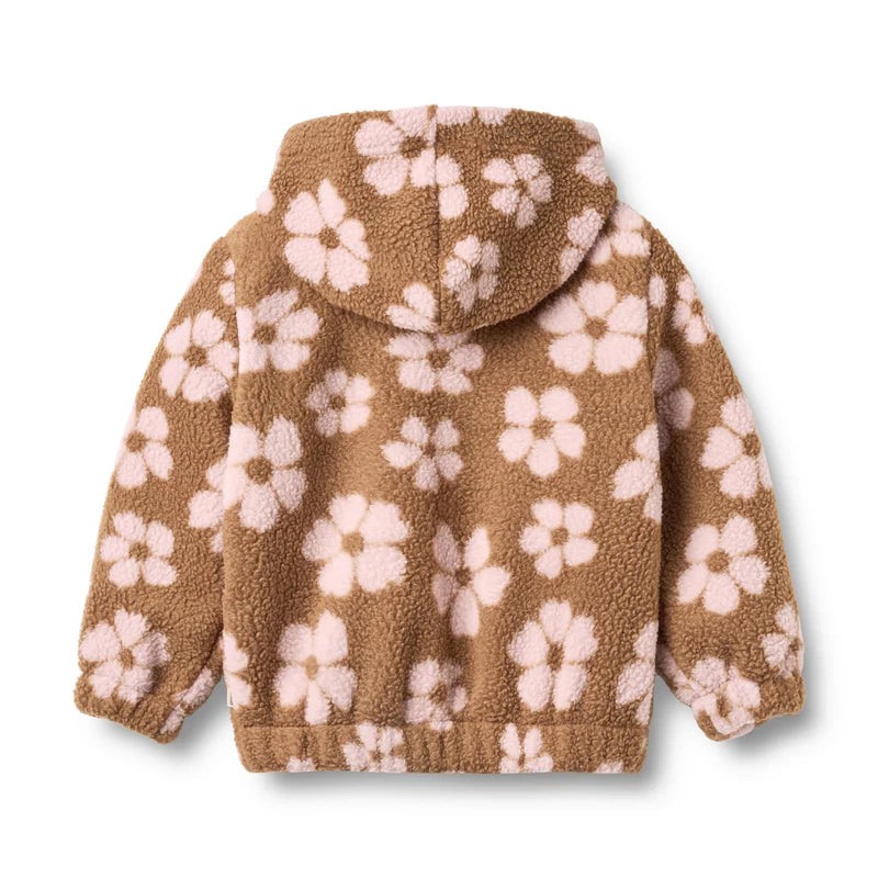 Wheat Kids Zip Fleece Milla || Warm Hazel Flowers