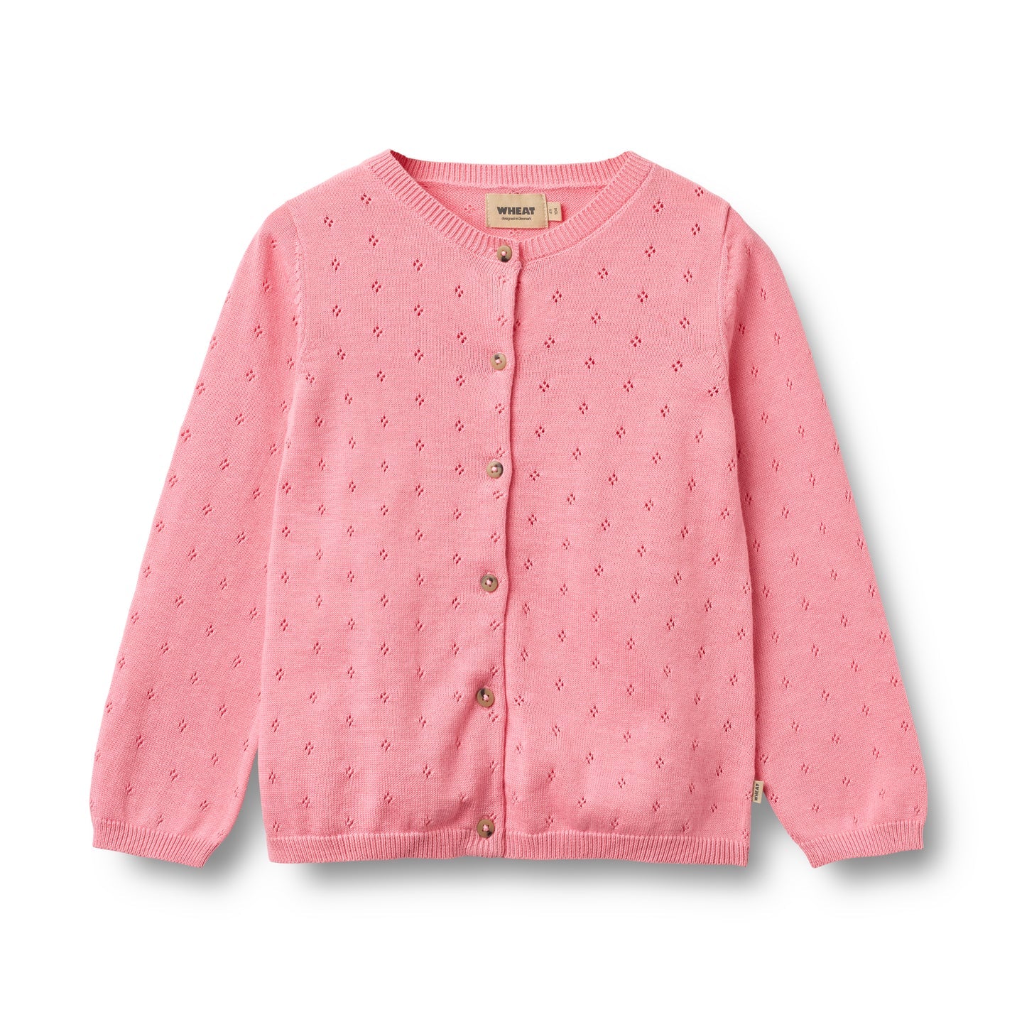 Wheat Kids Maia Knit Cardigan || Bubblegum