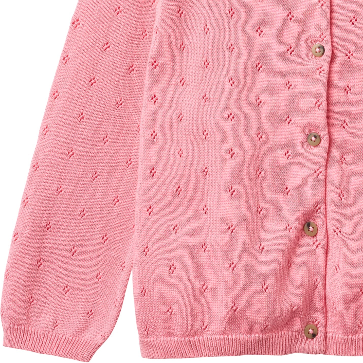 Wheat Kids Maia Knit Cardigan || Bubblegum