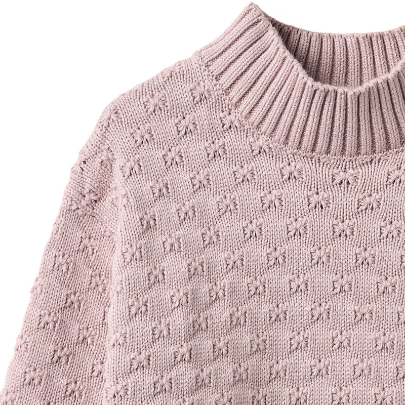 Wheat Kids Chunky Knit Pullover Abby || Soft Lilac