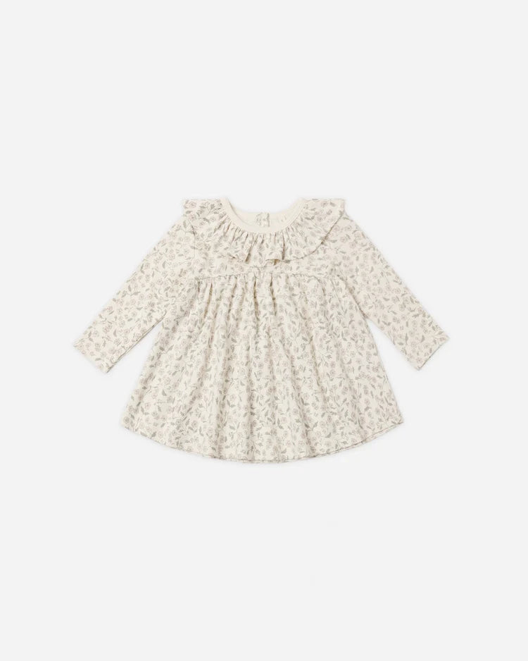 Quincy Mae Ruffle Collar Jersey Dress || Floret