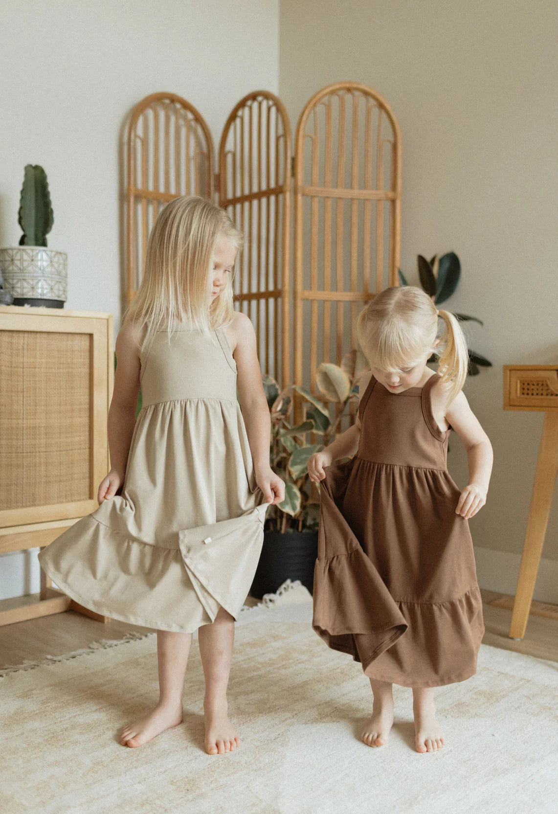 Jax & Lennon Kids Midi Dress || Cocoa Brown
