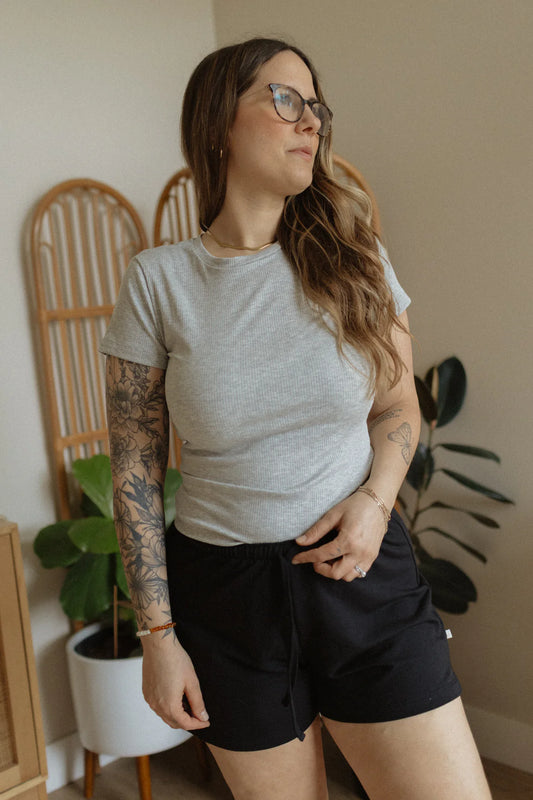 Jax & Lennon Ladies Terry Shorts || Black