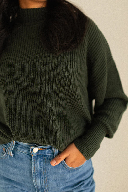 Jax & Lennon Ladies Knit Mock Neck Sweater || Cedar Grove