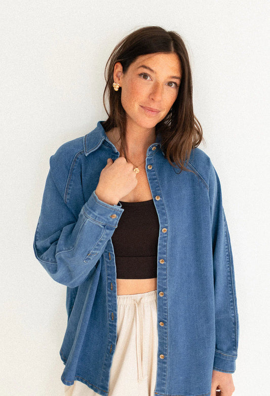 Jax & Lennon Ladies Denim Button Up Top